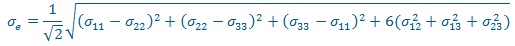 calcul de structure - critère de Von Mises