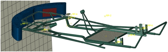 Crash de châssis de kart