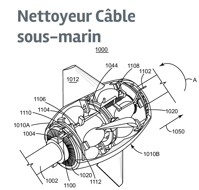 Drone sous-marin nettoyeur de câbles